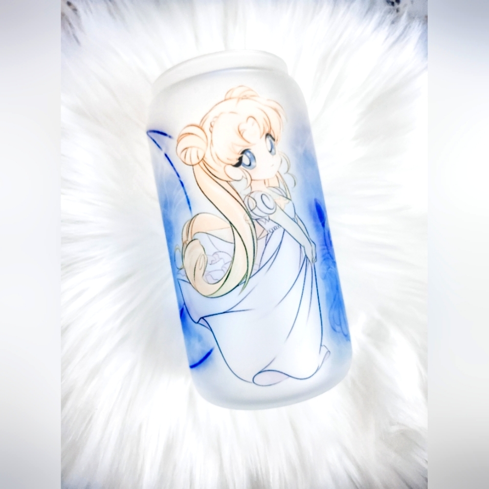 Pretty Moon Glass Can Cup